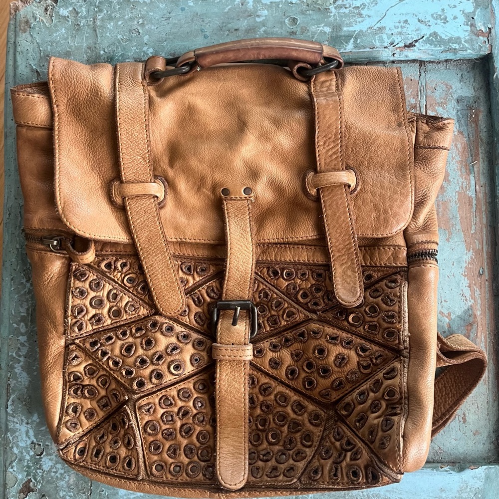 Free People leather backpack
